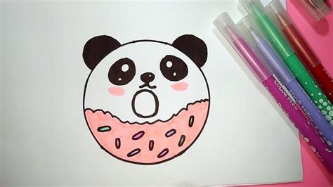 How To Draw A Cute Panda Donut Easy Drawing Step By Step Youtube