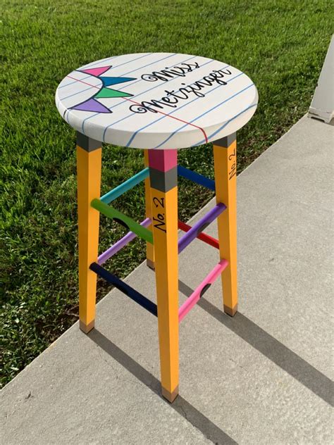 Customize A Super Cute Classroom Stool Add Your Name Or Specific
