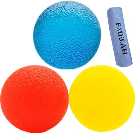 Fmelah 3 Resistance Levels Stress Relief Balls Multiple Resistance Therapy Exercise Gel Squeeze