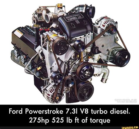 Ford Powerstroke 73l V8 Turbo Diesel 275hp 525 Lb Ft Of Torque Ford