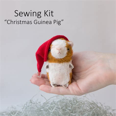 Christmas Guinea Pig Sewing Kit With Tutorial And Pattern Etsy Uk