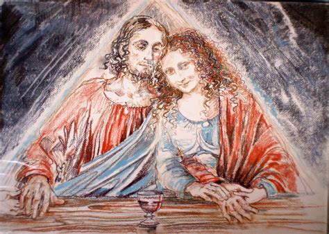yeshua and magdalena mary magdalene sacred marriage jesus christ artwork