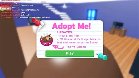 Adopt me codes can give free bucks and more. New Sloth Pet 2x Weekend Roblox Sloths Adopt Me Youtube - Free Robux Promo Codes 2019 Not ...