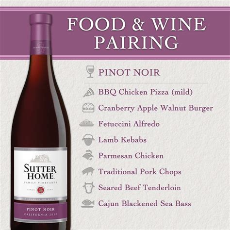 Five experts weigh in with their favorite food pairings and ideas about pinot noir. Sutter Home Wine & Food Pairing Series: Pinot Noir | Wine ...