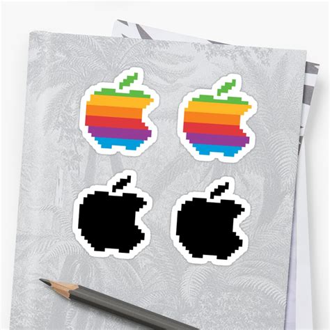 Apple­ 8 Bit Sticker By 6ace Redbubble