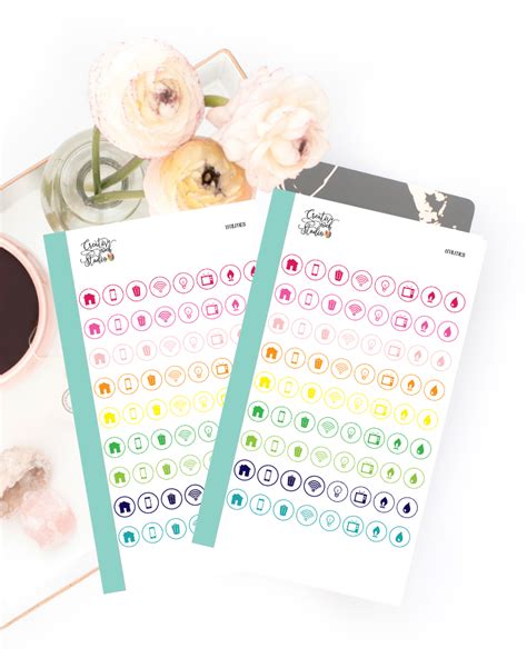Utility Icons Planner Stickers Planner Stickers Planner Sheet Labels