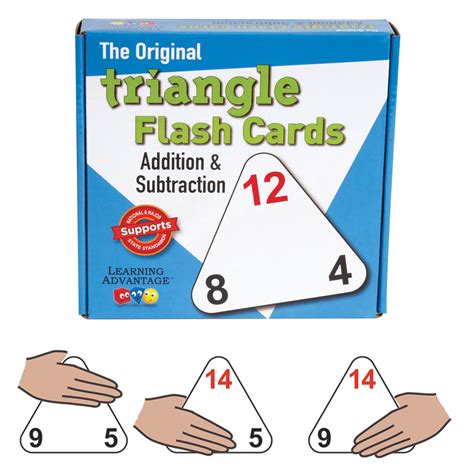 Original Triangle Flash Cards Addition Subtraction Printable Cards