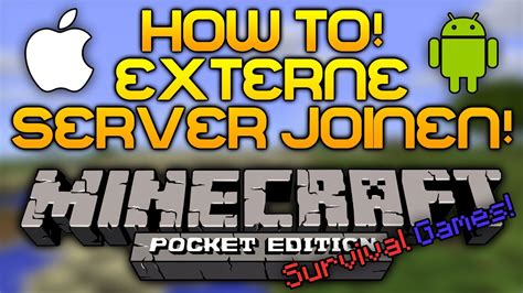 Outdated How To Minecraft Pe Externe Server Joinen Survival