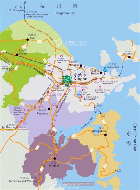 Ningbo Tourist Map China Ningbo Tourist Map Ningbo Travel Guide