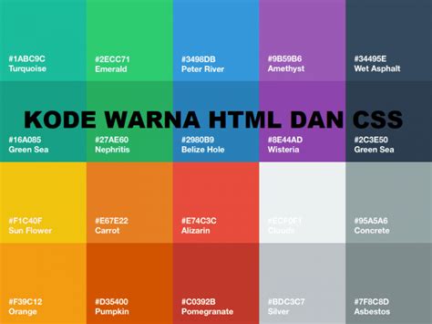 Kode Warna CSS Dan HTML Kode Warna CSS Dan HTML