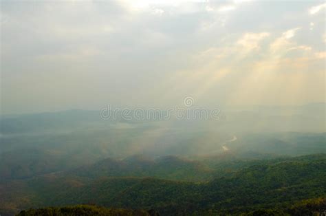 1712 Landscape Fog Cloud Sky Mountain Sunset Thai Stock Photos Free