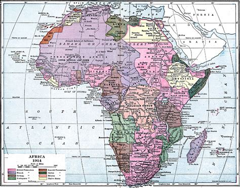 Africa 1914 Map Colonial Africa On The Eve Of World War I Brilliant