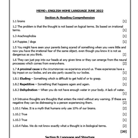 English Home Language 1st Additional Language Question Paper With Memo