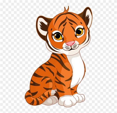 Cute Cartoon Tiger Cub Free Transparent Png Clipart Images Download