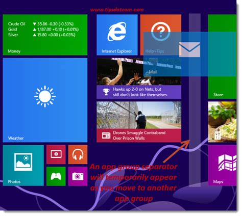 Windows 8 Start Screen Apps And App Groups