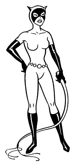 Coloring Catwoman Whith Her Whip Picture