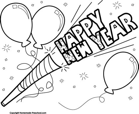 Free Happy New Year Black And White Clipart Download Free Happy New