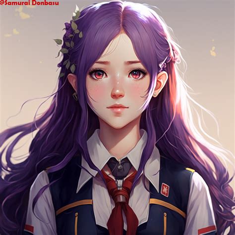 Artstation The Girl With Purple Hair
