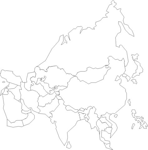 Free Printable Blank Map Asia