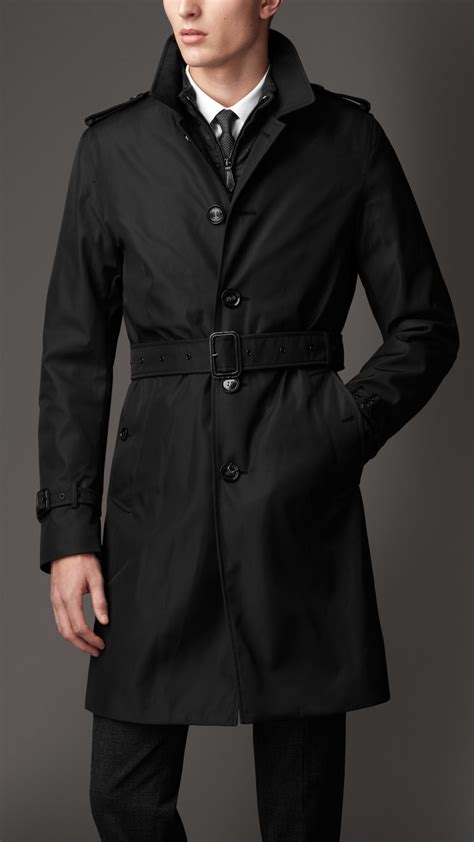 Burberry Mid Length Blouson Trench Coat In Black For Men Lyst