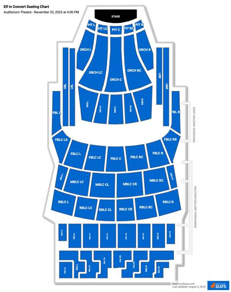 Auditorium Theatre Seating Chart Rateyourseats Com