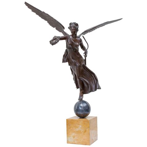 Late 19th Century Italian Bronze Statue Of Winged Victory At 1stdibs