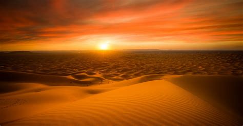 Wallpaper Sunlight Landscape Sunset Sand Sunrise Desert Horizon