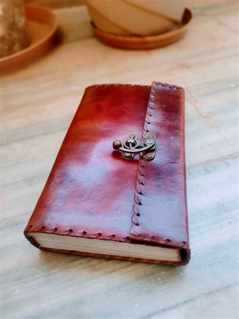 Large Leather Bound Brown Journal Handmade Leather Diary With Etsy