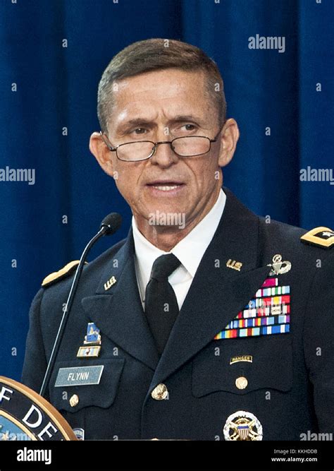 Handout Army Lieutenant General Michael Flynn Speaks At The Defense