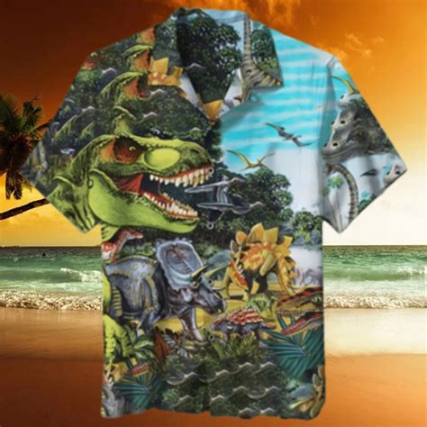 Dinosaur Jurassic Park Hawaiian Shirt Unisex Dinosaur Lover Hawaiians