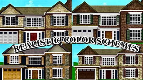 Bloxburg Easy Realistic Color Schemes Roblox Youtube