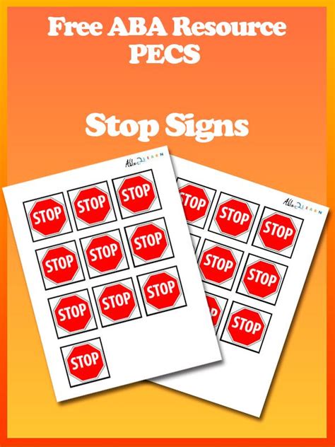 Stop Sign Pecs 1 Pages Autism Learning Autism Education Pecs