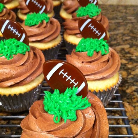 Super Bowl Cupcakes Made By Me Super Bowl Cupcake Desserts Cupcakes