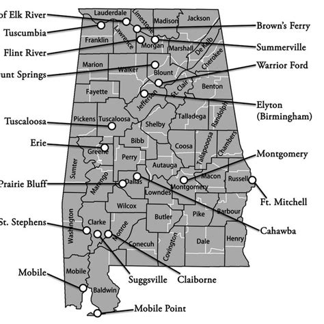 Generalized Map Of The Alabama Black Belt The Shaded Area Represents