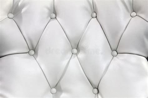 White Diamond Studded Padded Luxury Leather Background Stock Photo