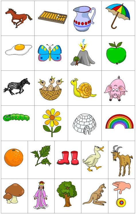 Click on the image of the word game pdf you want to try first, download it, then print it. A-Z words and pictures - Children can cut out and stick ...