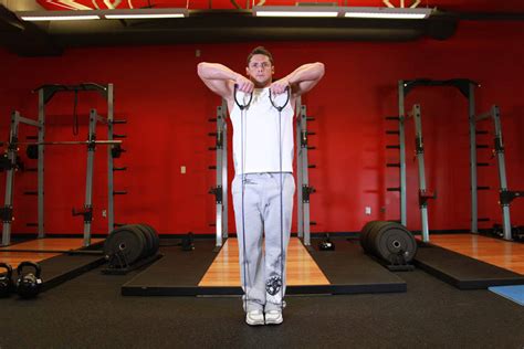 Upright Row With Bands Exercise Guide And Video