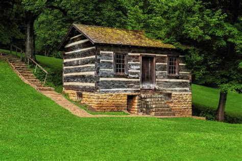Circa 1800s Springhouse Log Cabin 1800springhouselogcabin Photograph