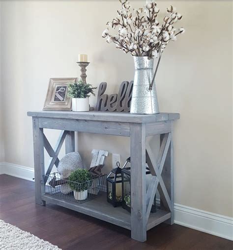 Modified Ana Whites Rustic X Console Table And Used