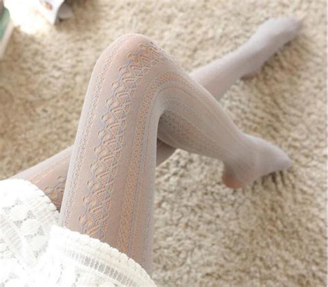 2017 Hot Sale Fashion Hollow Mesh Lace Vertical Strips Pantyhose Sexy Women Chiffon Tights For