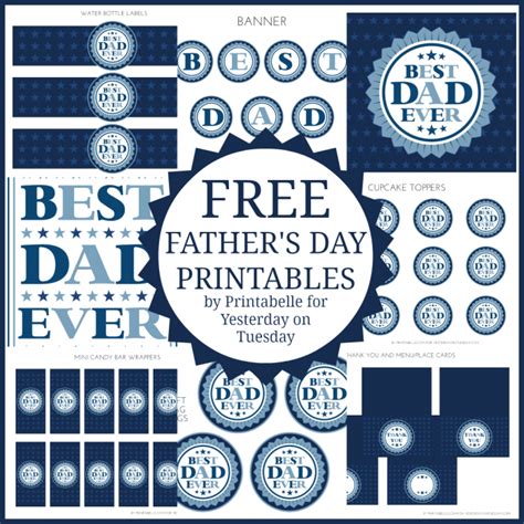Free Fathers Day Printables Yesterday On Tuesday Fathers Day