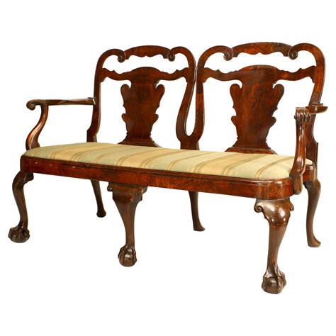 English Chippendale Style 18th 19th Century Mahogany Loveseat For