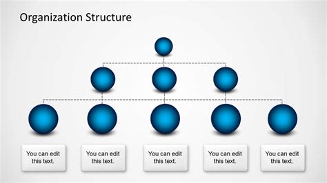 Organization Structure Template With Spheres For Powerpoint Slidemodel