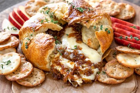 Place the brie wheel on top. Baked Brie with Caramelized Onions | The Cozy Apron