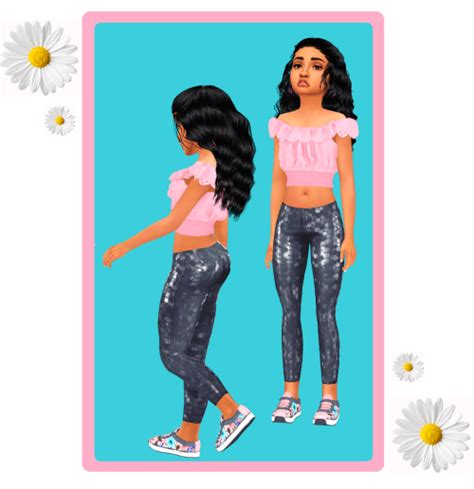 A Pretty Preteen Body Preset For S4 By Sims 4 Children Sims 4 Teen