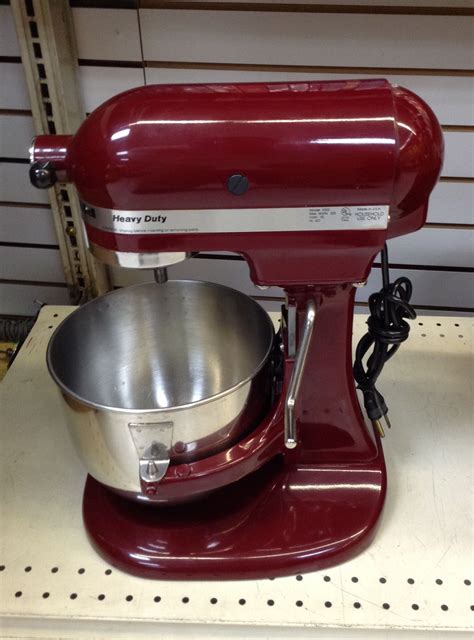 Make sure the kitchenaid mixer is firmly plugged into a working outlet and the however, when the mixer is under heavy loads for extended periods it may heat up to the point. KitchenAid Heavy Duty K5SS Red Stand Mixer With 2 Bowls ...