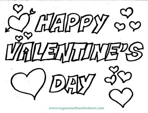 Free Printable Happy Valentines Day Coloring Pages