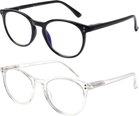computer reading glasses 2 pack blue light blocking glasses anti eyestrain readers