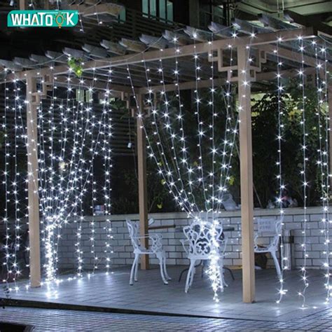 Led Curtain Icicle String Fairy Light 300leds 45m X 3m Xmas Christmas