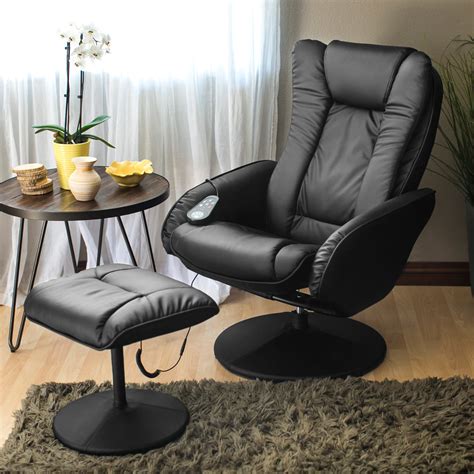 Faux Leather Electric Massage Recliner Chair W Ottoman Best Choice Products